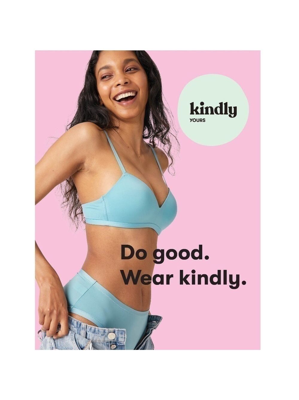 Kindly Yours caged v-neck sustainable seamless bralette plus size L - Picture 6 of 7